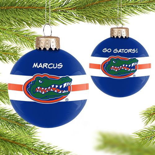 University of Florida Glass Holiday Ornament