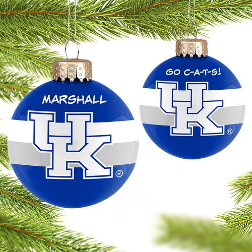 University of Kentucky Glass Holiday Ornament