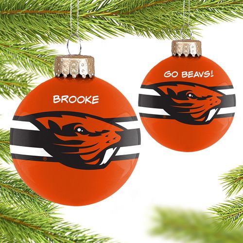 Oregon State Glass Holiday Ornament