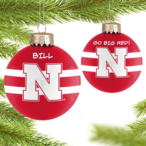 University of Nebraska Glass Holiday Ornament