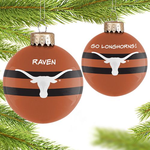 University of Texas Glass Holiday Ornament