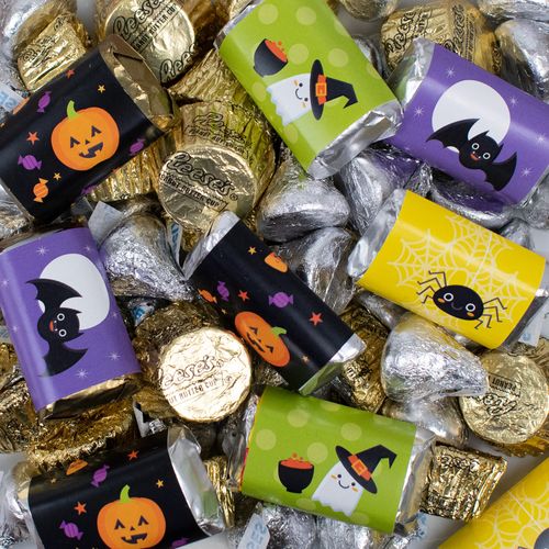 Happy Halloween Hershey's Miniatures, Kisses and Reese's Peanut Butter Cups 1.75lb Bag