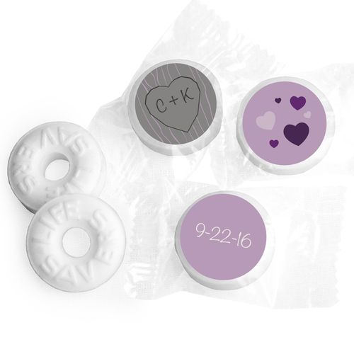 Carved Love Personalized Wedding LIFE SAVERS Mints Assembled