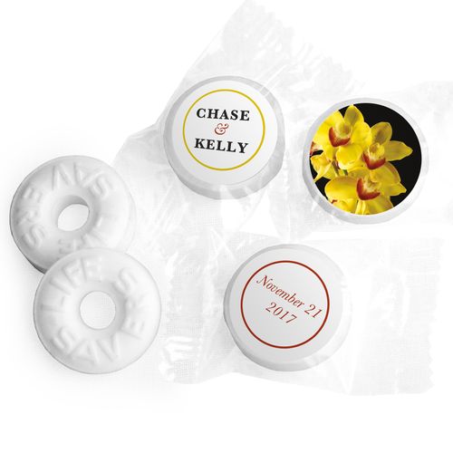 Personalized Mints Yellow Flower Wedding Favors