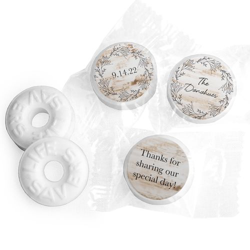 Personalized Wedding Delicate Botanicals LifeSavers Mints