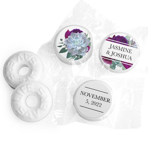 Personalized Wedding Elegant Botanical LifeSavers Mints