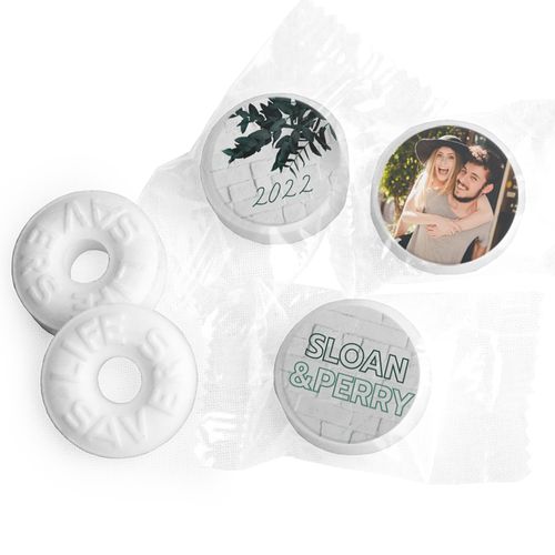 Personalized Wedding Contemporary Foliage LifeSavers Mints