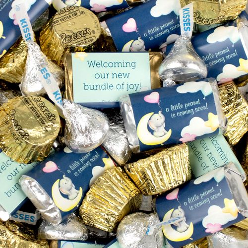 Baby Shower Clouds Hershey's Miniatures, Kisses and Reese's Peanut Butter Cups - 1.75lb Bag