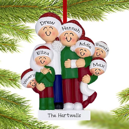 Family Of 7 Holiday Joy Holiday Ornament