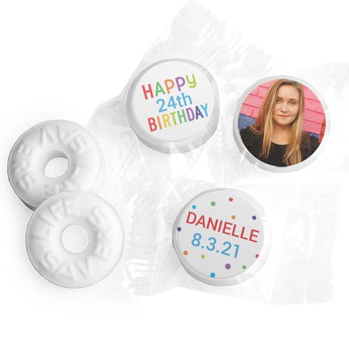 Personalized Bonnie Marcus Colorful Candles Birthday Life Savers Mints