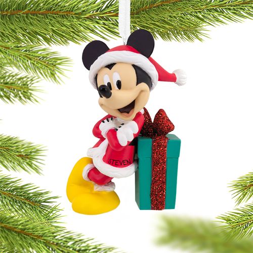 Hallmark Disney Mickey Mouse with Present Holiday Ornament