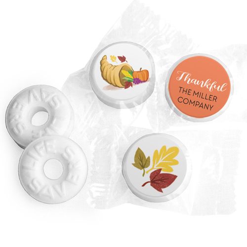 Personalized Life Savers Mints - Thanksgiving Bountiful Thanks