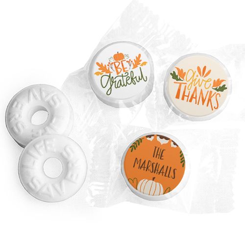 Personalized Life Savers Mints - Thanksgiving Give Thanks