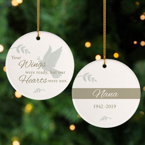 Your Wings Were Ready Memorial Holiday Ornament
