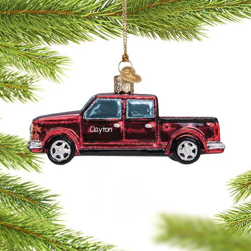 Red Pickup Truck Holiday Ornament