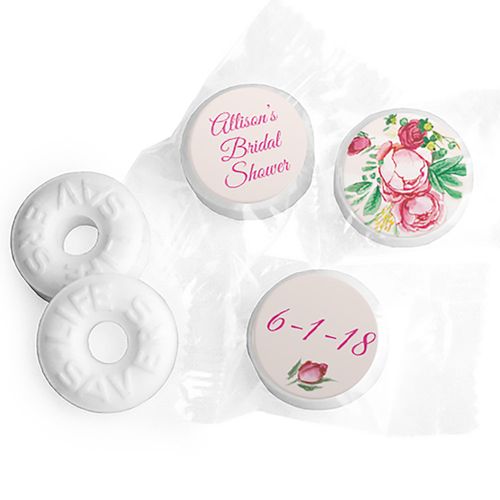 Personalized 3/4" Stickers - Bonnie Marcus Bridal Shower Fabulous Floral (108 Stickers)