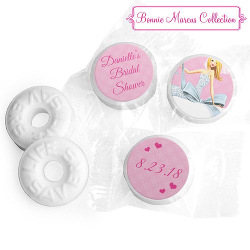 Personalized Life Savers Mints - Bonnie Marcus Wedding Beautiful Bride with Bow Blonde