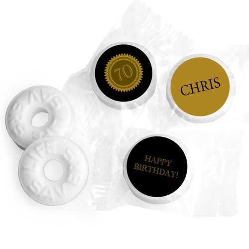Personalized Milestones 70th Birthday Mints