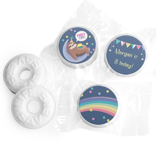 Personalized Sloth Birthday Party Sloth- Savers Mints