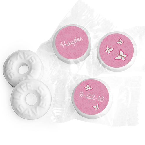 Butterflies Personalized Birthday LIFE SAVERS Mints Assembled