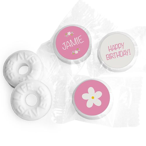 Flowery Personalized Birthday LIFE SAVERS Mints Assembled