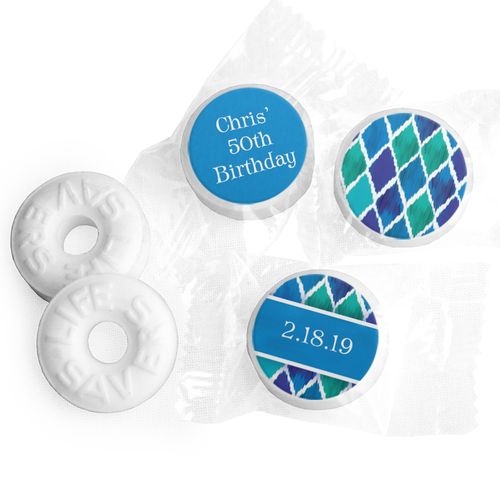 Beautiful Blues Personalized Birthday LIFE SAVERS Mints Assembled