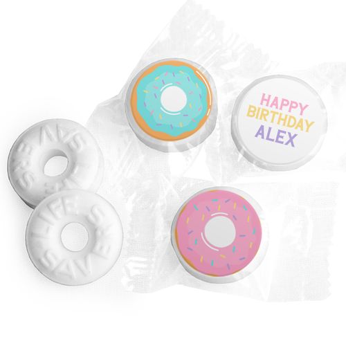 Personalized Donut Birthday Donut Party - Life Savers Mints