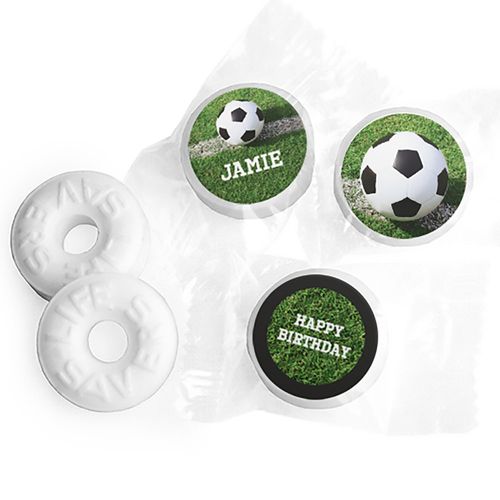 Personalized Birthday Soccer Balls Life Savers Mints