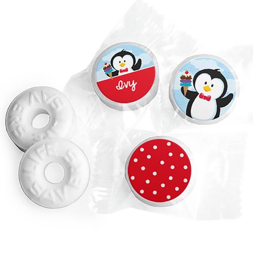 Personalized Birthday Penguin Life Savers Mints