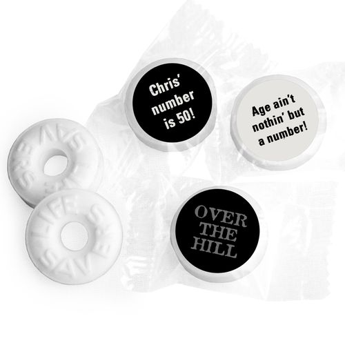 Birthday Personalized Life Savers Mints Over the Hill