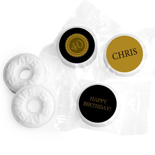 Personalized Milestones 40th Birthday Mints