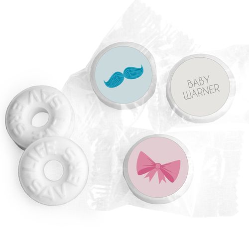 Personalized Bow or Mustache Baby Shower LIFE SAVERS Mints Assembled