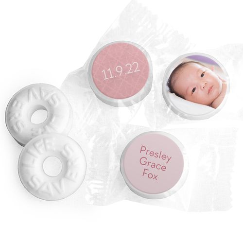 Bonnie Marcus Collection Personalized LIFE SAVERS Mints Baby Photo Birth Announcement