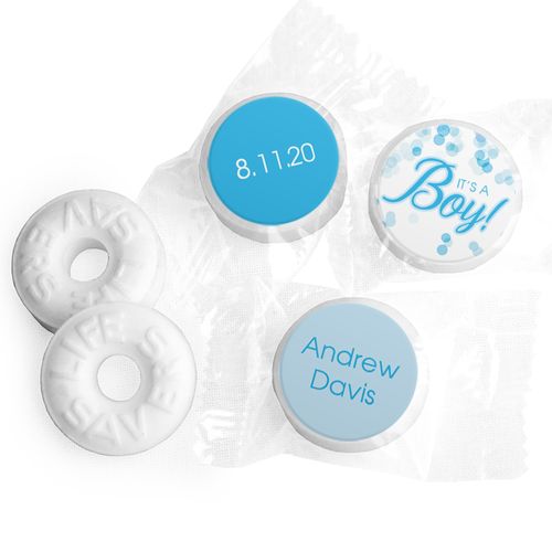 Personalized Hershey's Kisses - Birth Announcement It's A Boy Bubbles (50 Pack)