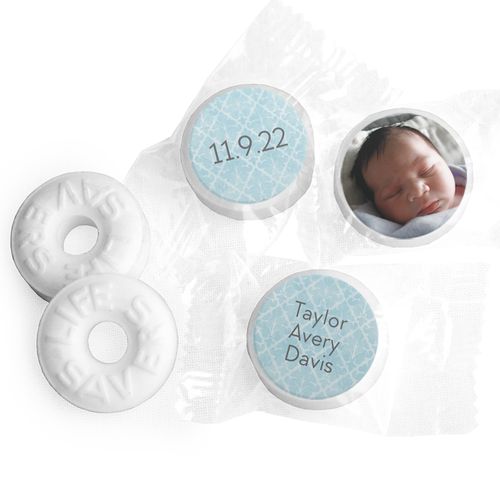 Bonnie Marcus Collection Personalized LIFE SAVERS Mints Photo Birth Announcement