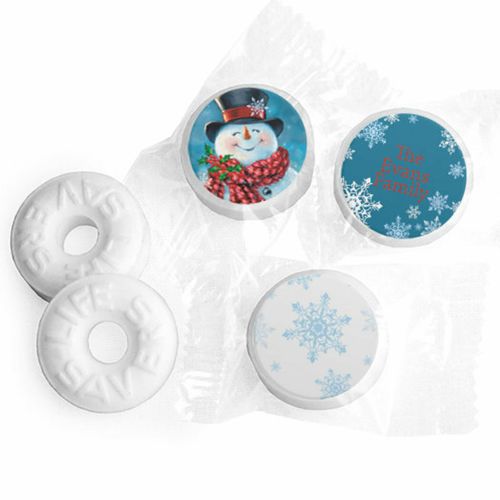 Personalized Life Savers Mints - Christmas Jolly Snowman