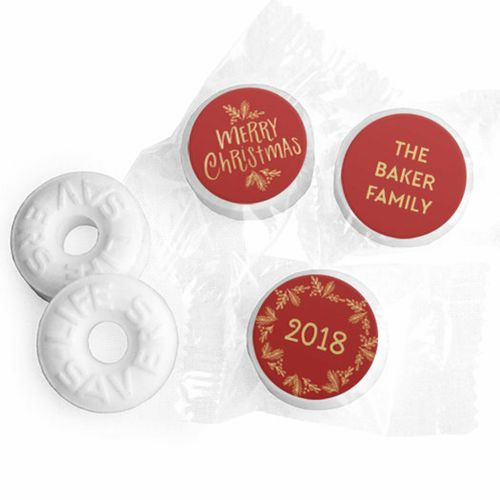 Personalized Bonnie Marcus Christmas Joyful Gold Life Savers Mints