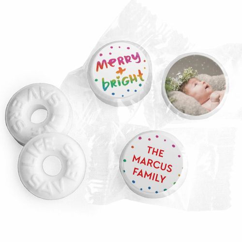 Personalized Bonnie Marcus Christmas Very Merry Photo Life Savers Mints