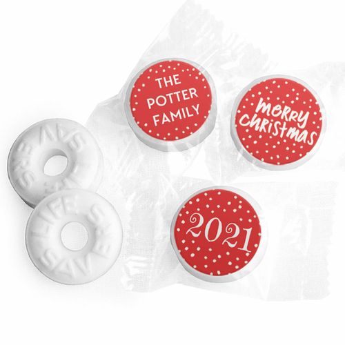 Personalized Bonnie Marcus Christmas Jolly Red Life Savers Mints