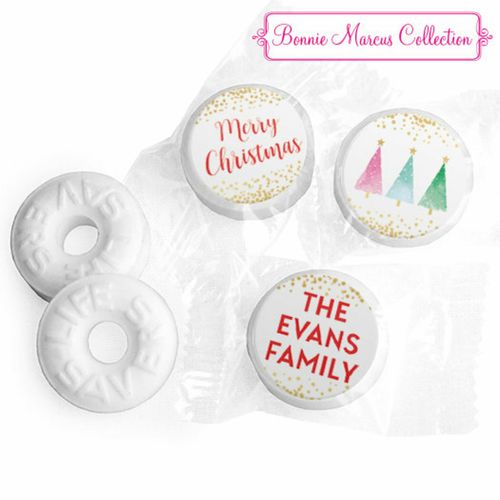 Personalized Life Savers Mints - Christmas Shimmering Pines