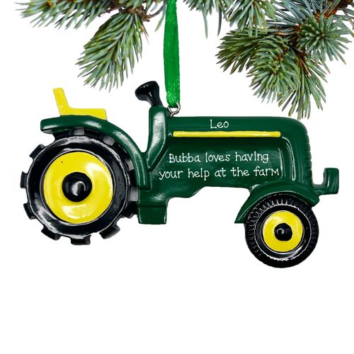 Personalized Green Tractor