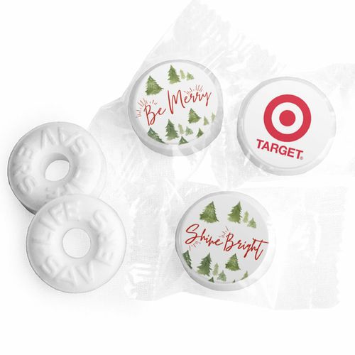 Personalized Christmas Be Merry Shine Bright Add Your Logo Life Savers Mints