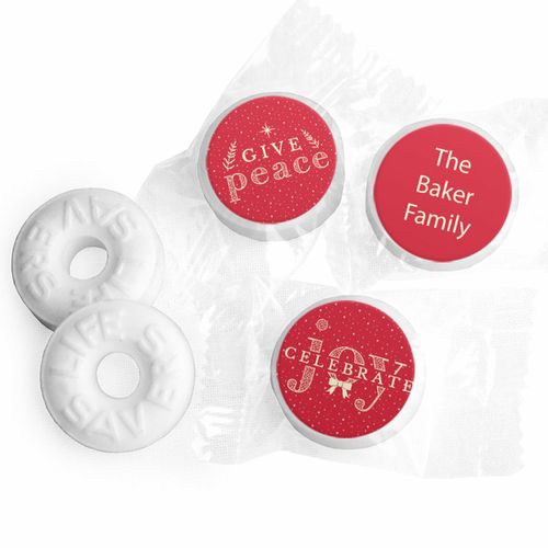 Personalized Christmas Spread Cheer Life Savers Mints