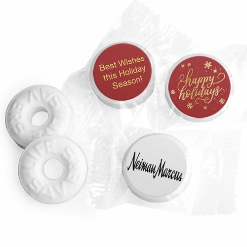 Personalized Happy Holidays Add Your Logo Life Savers Mints