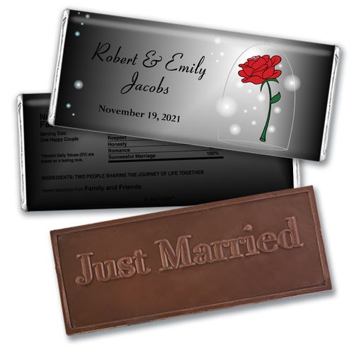 As Old As Time Personalized Embossed Just Married Bar Assembled