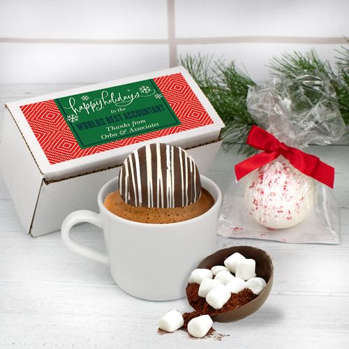 Personalized Christmas Hot Chocolate Bomb Gift Box - Ugly Sweater