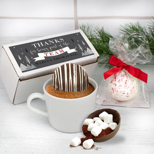 Personalized Hot Chocolate Bomb Gift Box - Thanks for Being Part of the Team