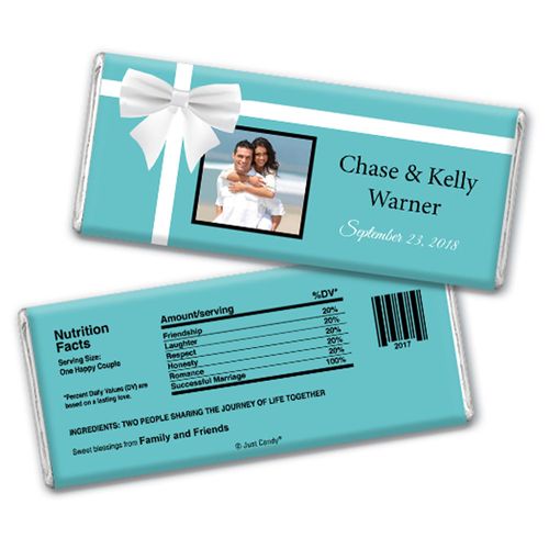 Wedding Favor Personalized Chocolate Bar Tiffany Style Gift