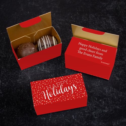Personalized Simply Holidays Truffle Favors 2 pcs