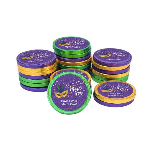 Personalized Chocolate Coins - Mardi Gras Big Easy (84 Pack)
